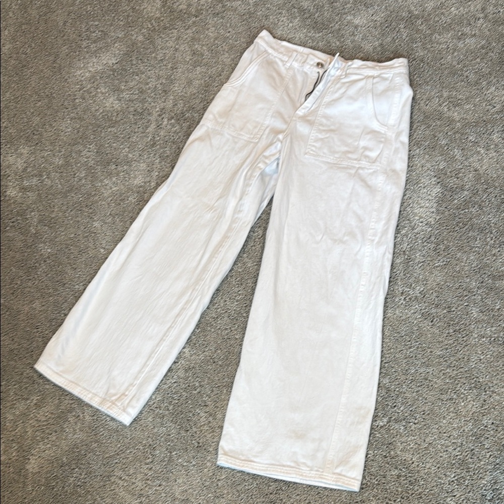 White Wide-Leg Pants